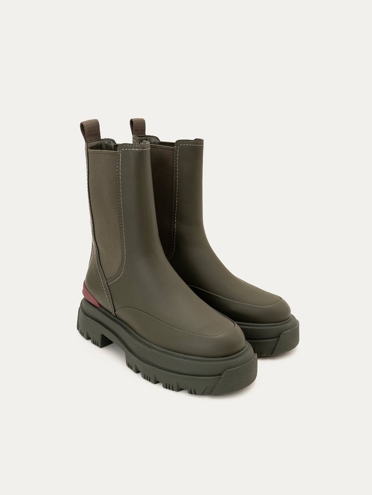 Bottes HOFF Femme RUBBERISED Verte VAN412-K76 Soldes